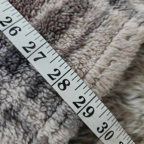 Koolaburra by UGG Hooded Sherpa Sweater Blue and Brown Plaid Size‎ Medium - Picture 11 of 11